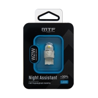 Светодиодная автолампа MTF Light Night Assistant, W21W, 12V, 2.5W, белый