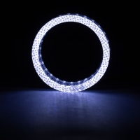 Ангельские глазки на линзу 2,5" белый+желтый