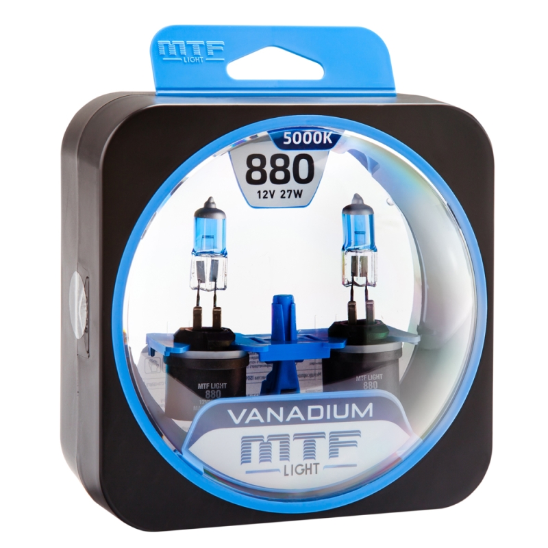 Галогенные автолампы MTF Light серия VANADIUM Н27(880), 12V, 27W, комп.