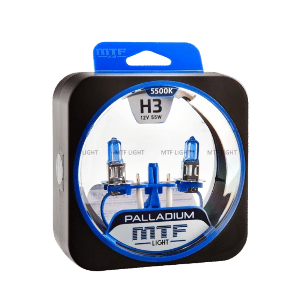 Галогенные лампы MTF Light VANADIUM — 12В, 55Вт, усиленный белый свет, комплект H3