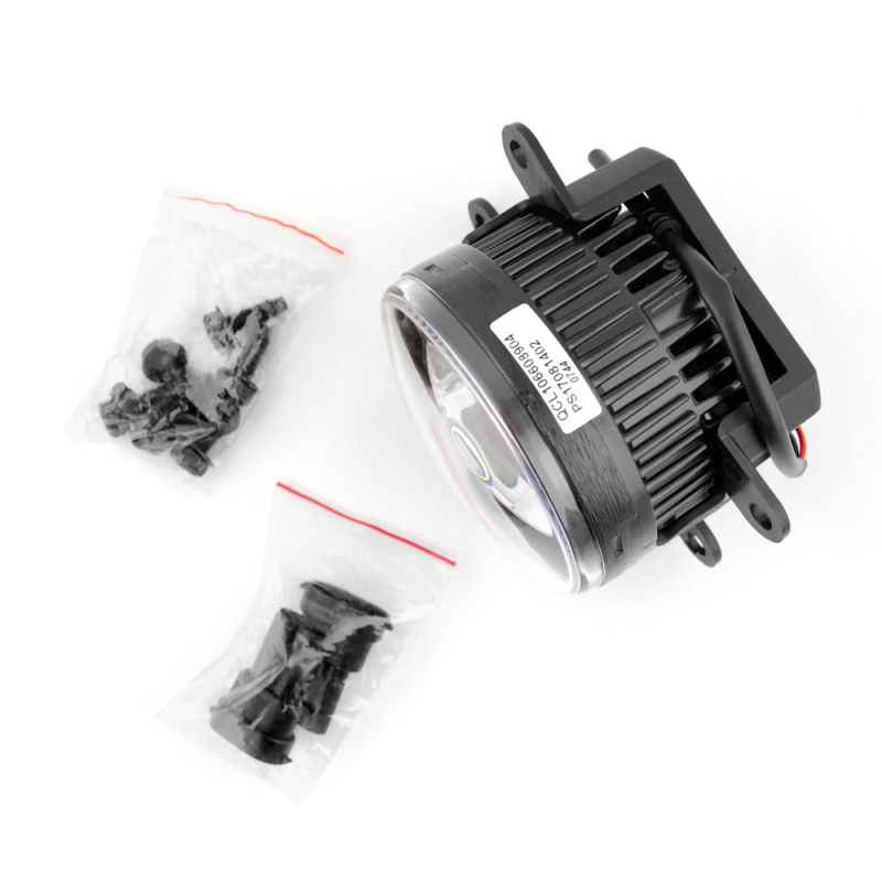 Фары противотуманные светодиодные MTF Light линза, 12В, 10Вт, ЕСЕ R19, E6, универс., компл.