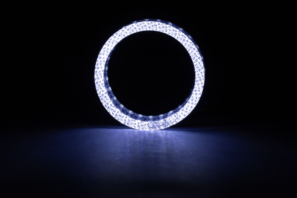 Ангельские глазки на линзу 2,5" белый+желтый