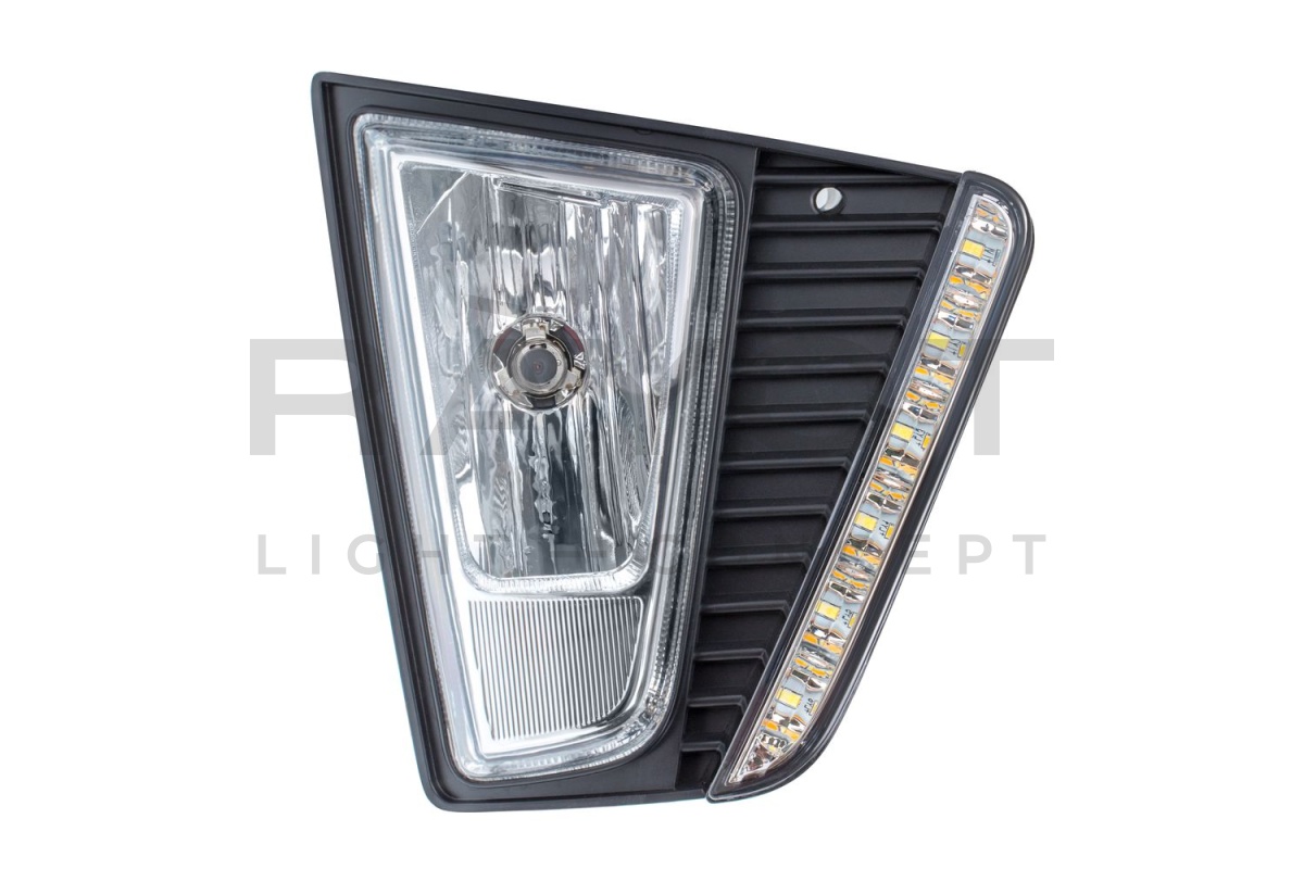 Противотуманная фара Hyundai Creta №725, с LED-ДХО, с проводкой, Комплект 2шт