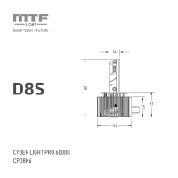 Светодиодные лампы D8S, MTF Light, CYBER LIGHT, 42V, 45W, 3750lm, 6000K, кулер Светодиодные лампы D8S, MTF Light, CYBER LIGHT, 42V, 45W, 3750lm, 6000K, кулер