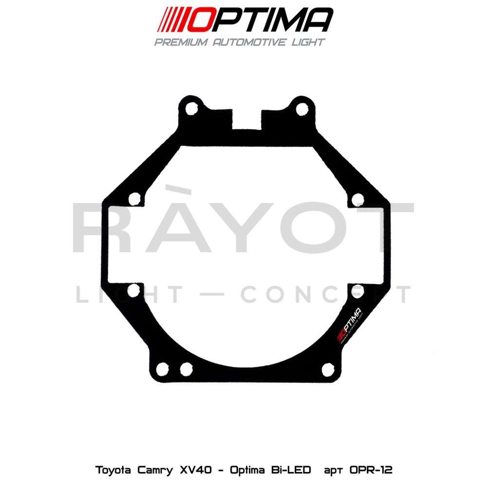 12. Комплект переходных рамок на TOYOTA Camry V40 (до рест)для установки модулей Optima Bi-Led