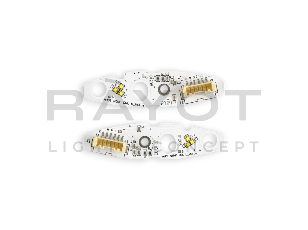 Платы ДХО AUDI Q5 FY (2016-2020) LED, Цвет: Белый, к-т на 2 фары