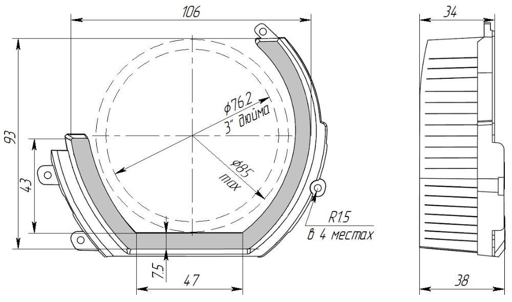 Светодиодные 3D ангельские глазки MTF light, 12В, 2.2Вт, 7000К, 260лм, компл.