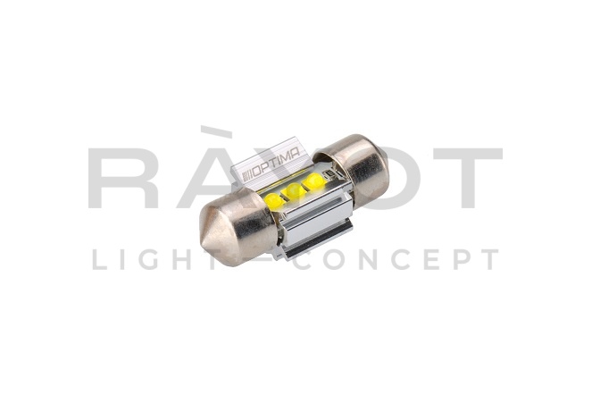 Светодиодная лампа Festoon 36mm Optima MINI-CREE, CAN, white, 3W, 12V, T10*36mm (SV 8,5-8) комп. 2шт