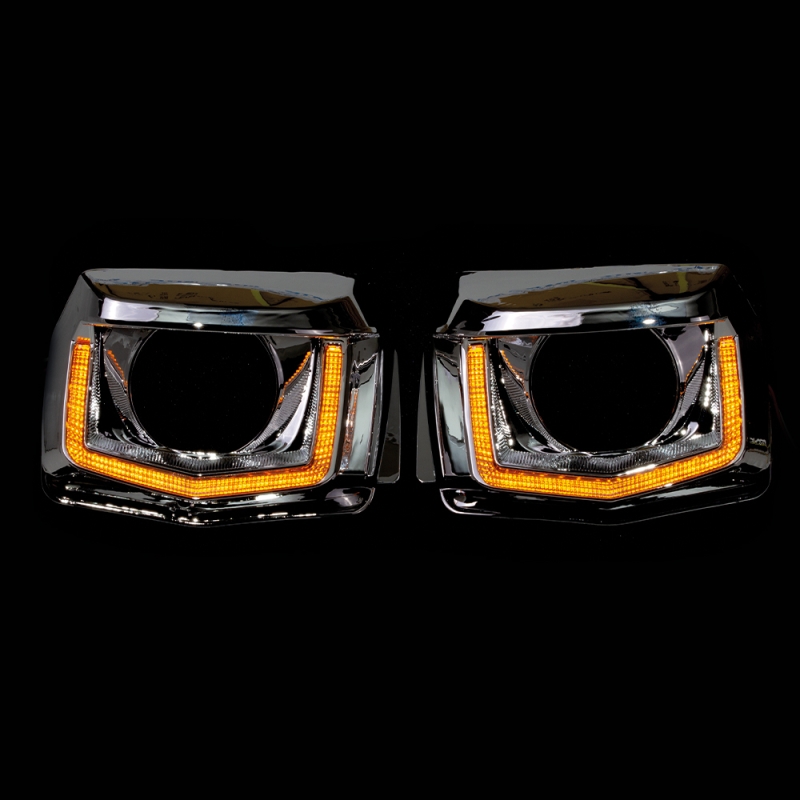 Установочный комплект MTF Light для Bi-LED линз — VW Golf 18, U-форма, белая и жёлтая подсветка, комплект