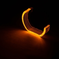 Ангельские глазки на линзу 3,0" белый+жёлтый, форма L