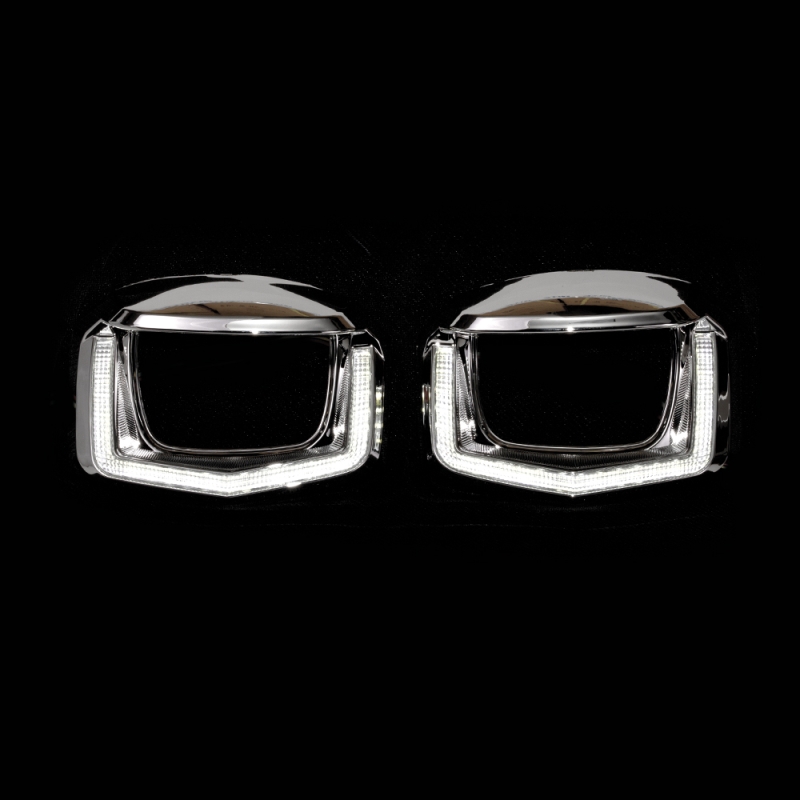 Установочный комплект MTF Light для Bi-LED линз — VW Passat 2016–2018, двойная U-форма, белая и жёлтая подсветка, комплект