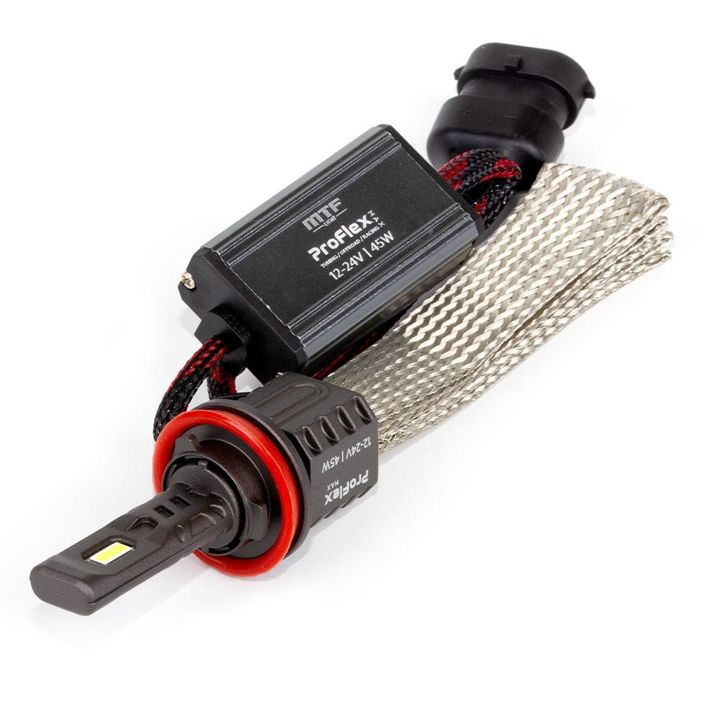 Светодиодные лампы H11/H8/H9/H16, MTF Light, ProFLEX MAX, 12–24V, 45W, 4500lm, 6000K, без кулера