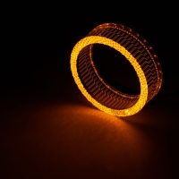 Ангельские глазки на линзу 2,5" белый+желтый