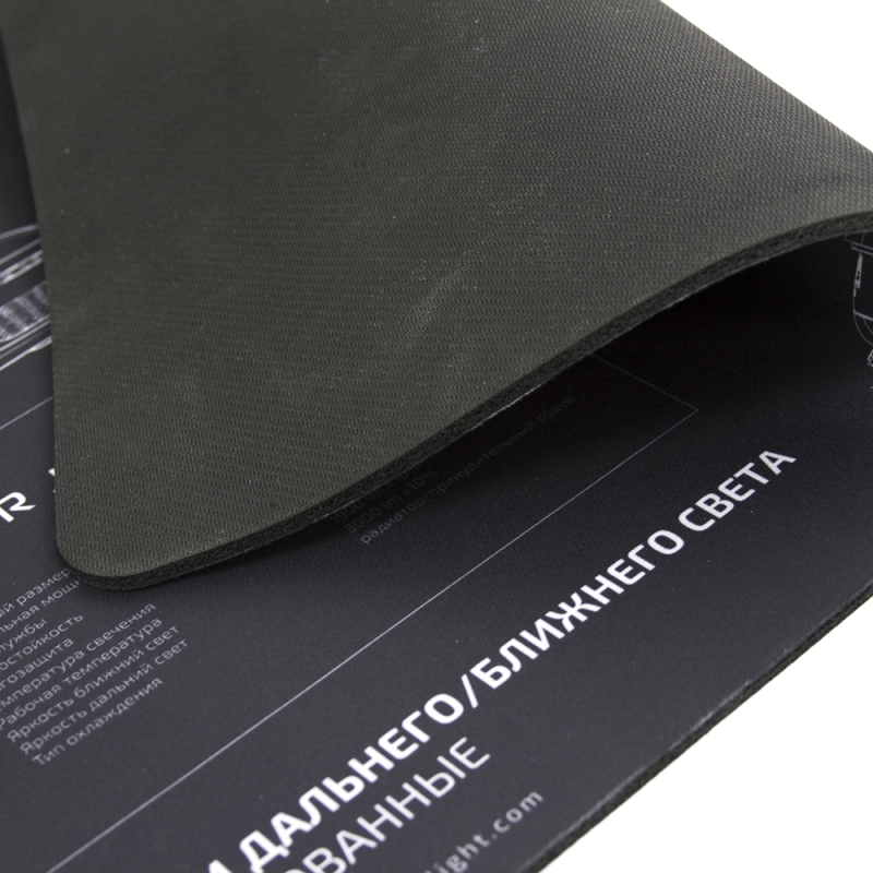 Коврик MTF Light BiLED — мягкий, чёрный, 90×40 см, шт.