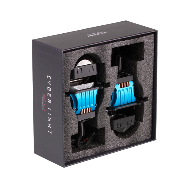 Светодиодные модули MTF Light линзованные Bi-LED серия CYBER LIGHT 2.0, 12В, ближ/дальний 52/67Вт, 5500К, 3 Светодиодные модули MTF Light линзованные Bi-LED серия CYBER LIGHT 2.0, 12В, ближ/дальний 52/67Вт, 5500К, 3" скос, 2шт.