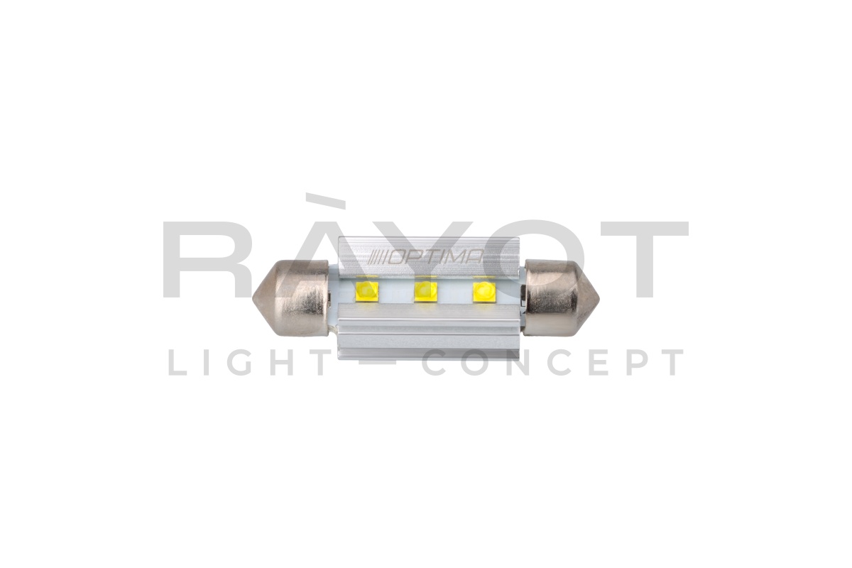 Светодиодная лампа Festoon 31mm Optima MINI-CREE, CAN, white, 3W, 12V, T10*31mm (SV 7-8), компл 2 шт