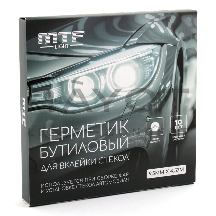 Герметик бутиловый MTF Light JAPAN QUALITY для вклейки стекол, лента 9.5мм х 4,57м, серый, шт.