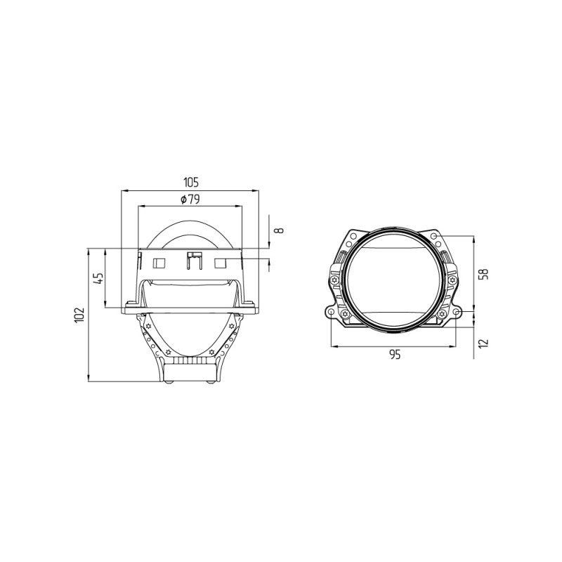 Модули MTF Light линзованные Bi-LED серия DYNAMIC VISION MULTILED 12В, 45Вт, 5000К, 3 д-ма, комп. 2шт. ближний/дальний дхо/габарит/поворот Модули MTF Light линзованные Bi-LED серия DYNAMIC VISION MULTILED 12В, 45Вт, 5000К, 3 д-ма, комп. 2шт. ближний/дальний дхо/габарит/поворот
