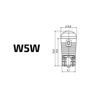 Светодиодная лампа MTF Light FIREFLY, W5W/T10, 24V, 1W, 5500K