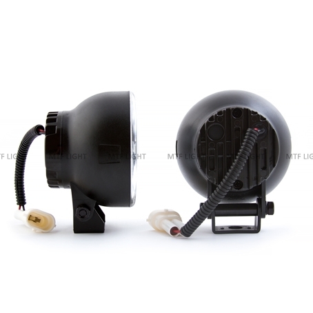 Противотуманная фара светодиодная автомобильная MTF Light Ф90мм, 12В, 5.9Вт, ЕСЕ R19, E4.
