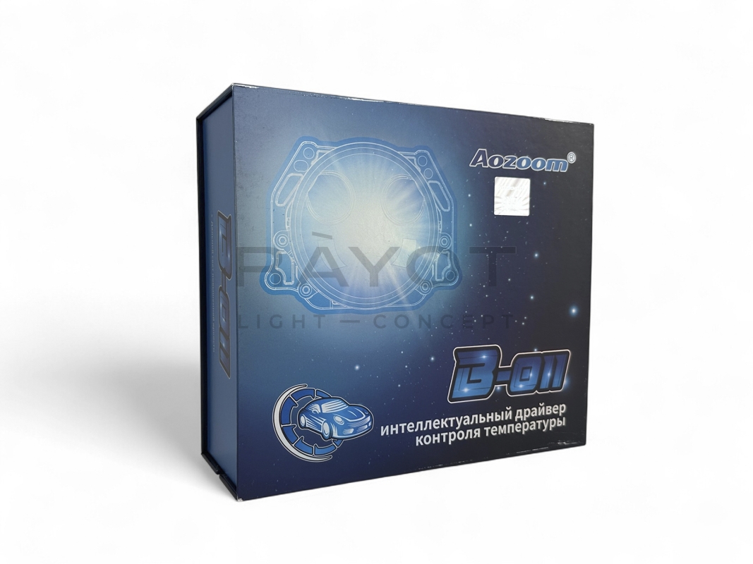 Линза Aozoom B-011 Laser 2024, 3.0", 12V, 54W/81W, 5500K, 4000/6300 лм &mdash; лазерный ассистент, 4 чипа, режим усиления, комплект 2 шт.