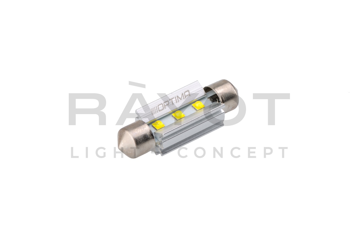 Светодиодная лампа Festoon 31mm Optima MINI-CREE, CAN, white, 3W, 12V, T10*31mm (SV 7-8), компл 2 шт