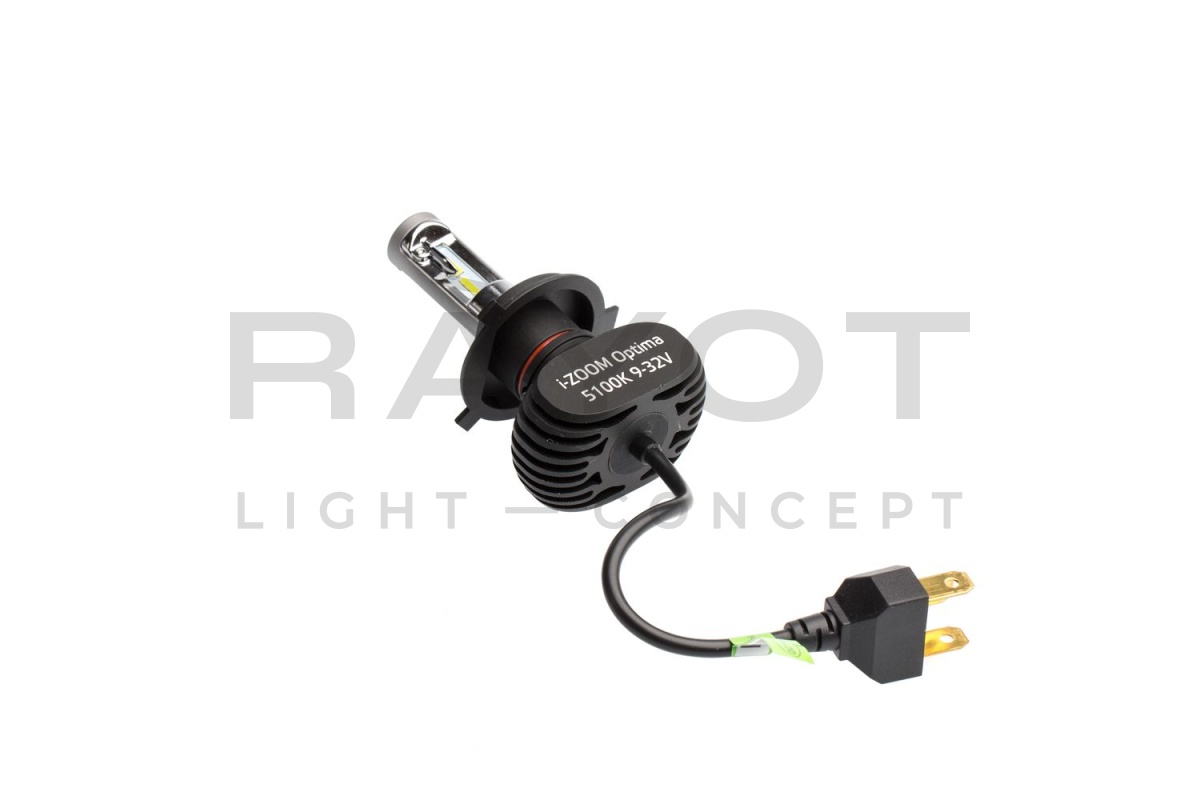Светодиодные лампы Optima LED i-ZOOM H4, Seoul-CSP, 5100K, 9-32V  (2-лампы)