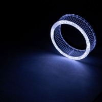 Ангельские глазки на линзу 3,0" белый+жёлтый, форма круглая