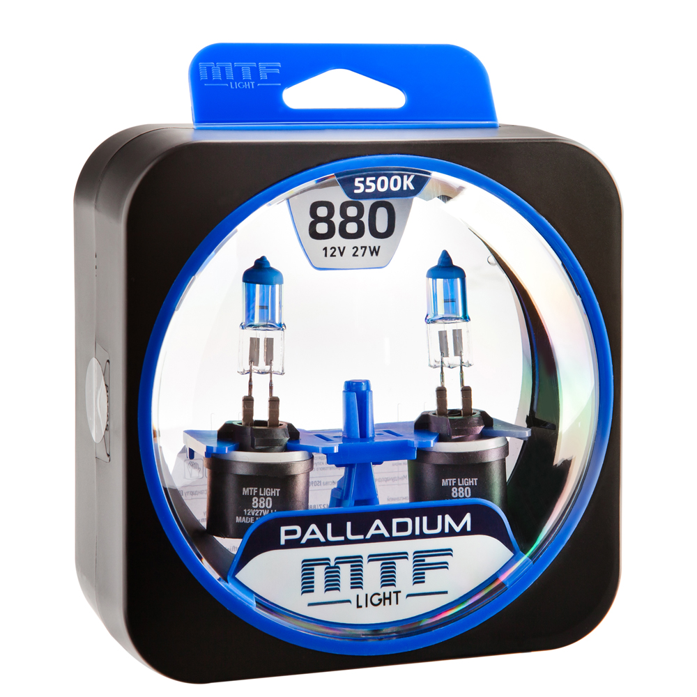 Галогенные лампы MTF Light PALLADIUM — 12В, 55Вт, яркий белый свет, комплект 880 x PALLADIUM 5500K