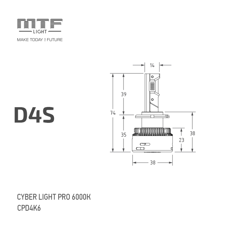 Светодиодные лампы D4S, MTF Light, CYBER LIGHT PRO, 42V, 35W, 4250lm, 6000K, кулер Светодиодные лампы D4S, MTF Light, CYBER LIGHT PRO, 42V, 35W, 4250lm, 6000K, кулер