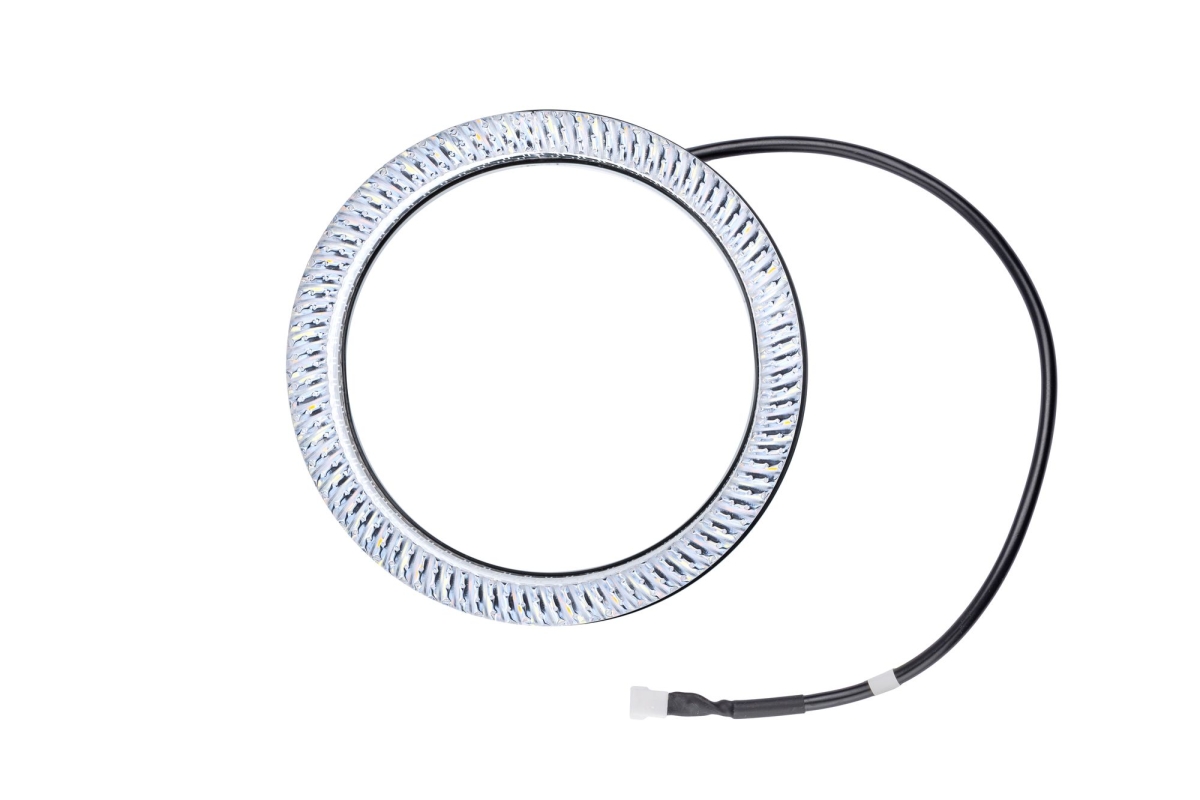 Ангельские глазки на линзу 3,0" белый+жёлтый, форма круглая