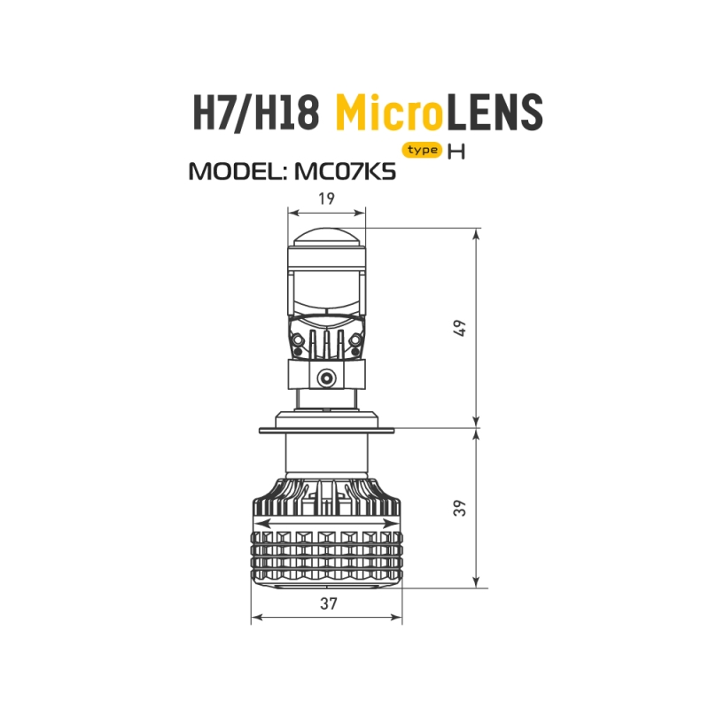Светодиодные Лампы / линзы H11 / H8 / H16 MTF Light MicroLENS 12/24 В, 55 Вт, 6000 К, 4000 лм, комплект H7 (H18) Светодиодные Лампы / линзы H11 / H8 / H16 MTF Light MicroLENS 12/24 В, 55 Вт, 6000 К, 4000 лм, комплект H7 (H18)