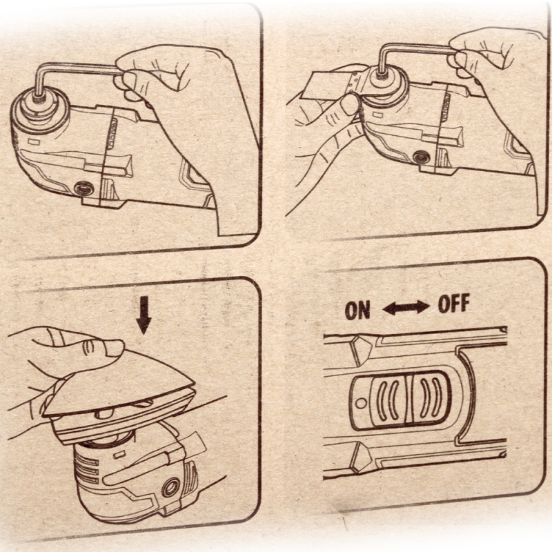 Электроинструмент вибрационный — для снятия герметика / чистки пазов, комплект