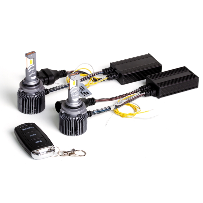 Светодиодные лампы MTF Light DIGITAL LIGHTING, HB4 (9006), 3000–7000K, 4500 лм, 55 Вт, управление со смартфона и пульта, комплект 2 шт. Светодиодные лампы MTF Light DIGITAL LIGHTING, HB4 (9006), 3000–7000K, 4500 лм, 55 Вт, управление со смартфона и пульта, комплект 2 шт.