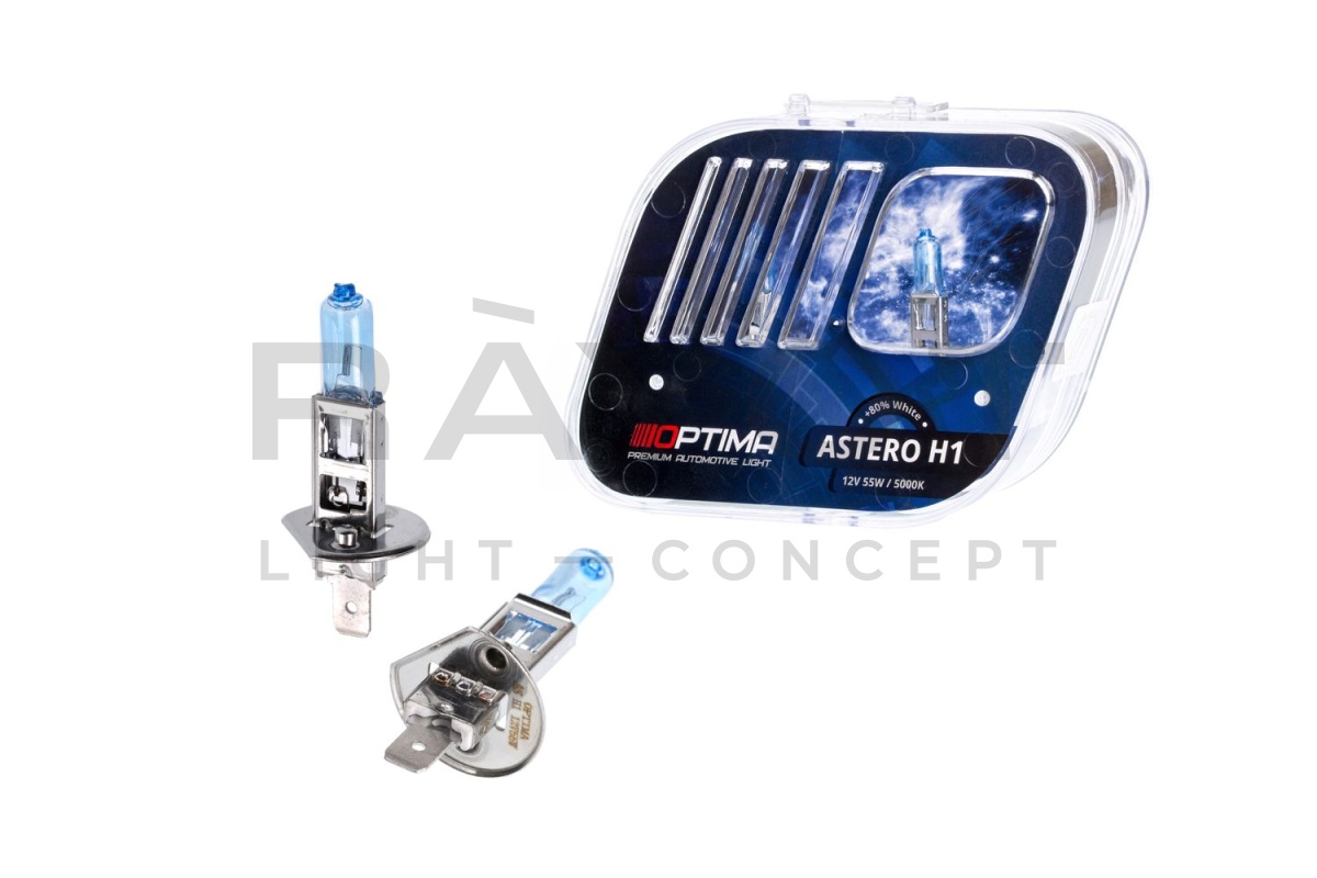 Галогенные лампы Optima Astero H11 +80% White 5000K, 12V, 55W