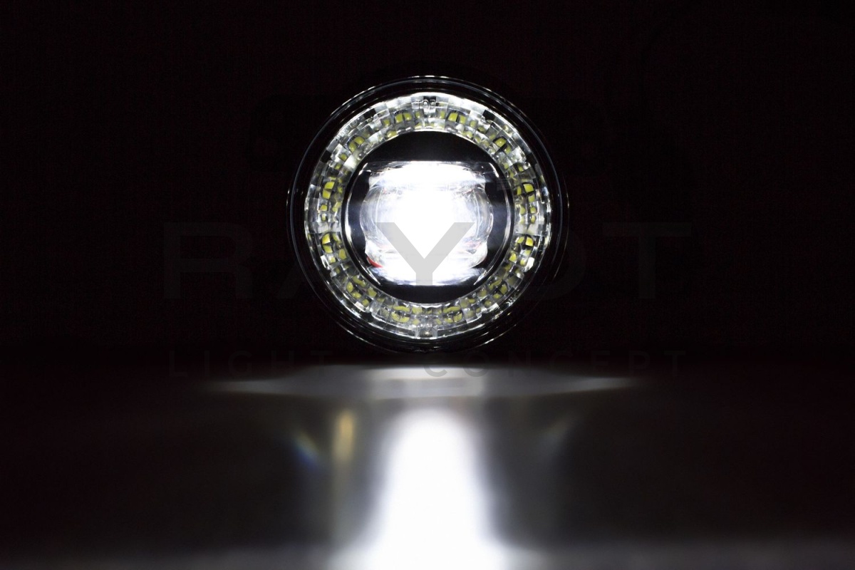 Светодиодная противотуманная фара OPTIMA LED FOG LIGHT 674 Jeep/Dodge 100мм, 6W, 5500K, 12-24V, комп