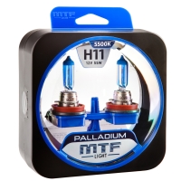 Галогенные автолампы MTF Light серия PALLADIUM H11, 12V, 55W, комп.