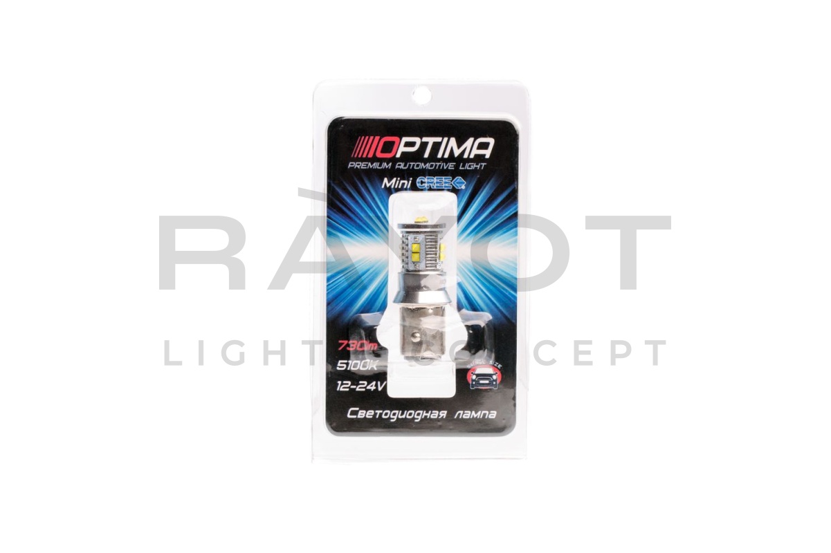 Светодиодная лампа Optima MINICREE P21/4W, 5500K (Белый)1 шт.