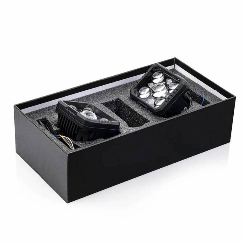 Светодиодные би-линзы Y03-02, универсальные, 12V, 55W/65W, 5500K, ~2600/3600 лм