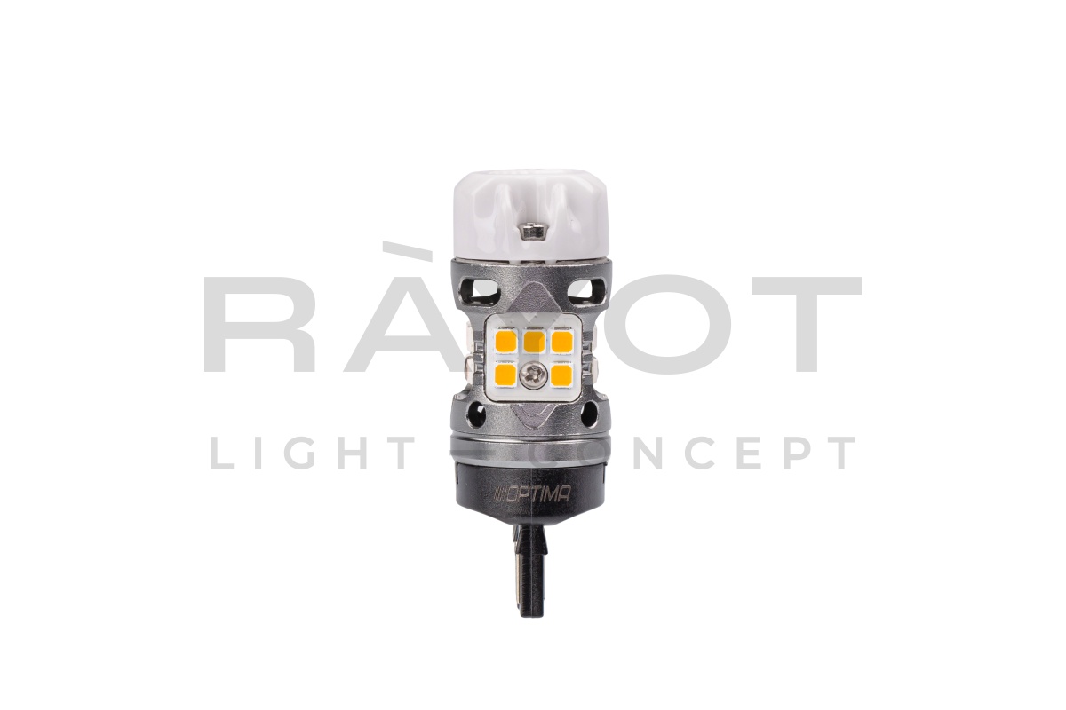 Светодиодные лампы Optima LED ОНИКС 7440, YELLOW, 2800K, 1000Lm, CAN, 12V, (W21W), комплект 2 шт.