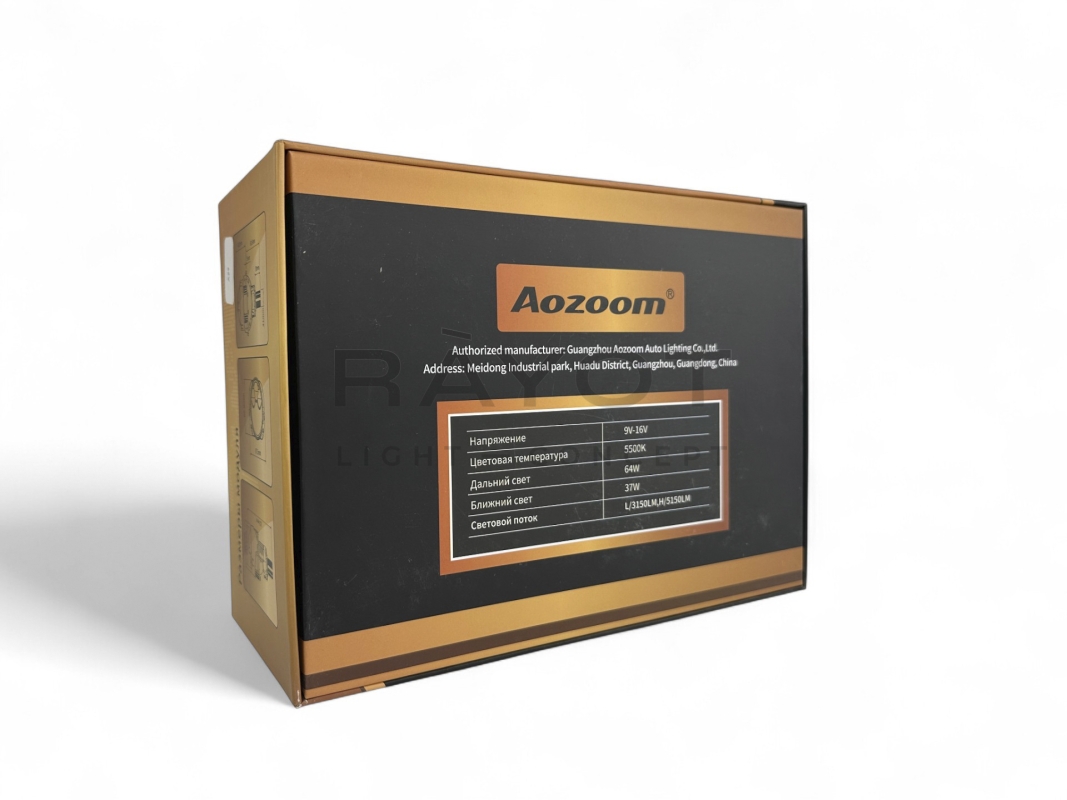 Линза Aozoom A29 2025, 2,5", 12V, 37W/64W, 5500K, 4300/5100 лм