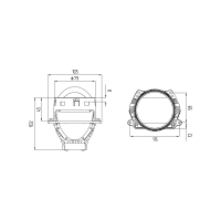 Модули MTF Light линзованные Bi-LED серия DYNAMIC VISION MULTILED 12В, 45Вт, 5000К, 3 д-ма, комп. 2шт.  ближний/дальний дхо/габарит/поворот