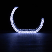 Ангельские глазки на линзу 3,0" белый+жёлтый, форма L