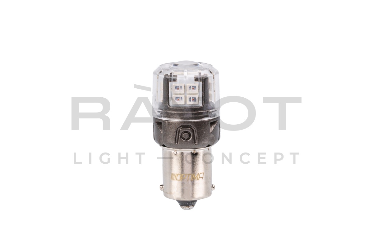 Светодиодные лампы Optima LED ОНИКС P21W, RED, 1800K, 200Lm, 12V, (BA15S), комплект 2 шт.