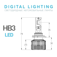 Светодиодные лампы MTF Light DIGITAL LIGHTING, HB3 (9005), 3000–7000K, 4500 лм, 55 Вт, управление со смартфона и пульта, комплект 2 шт. Светодиодные лампы MTF Light DIGITAL LIGHTING, HB3 (9005), 3000–7000K, 4500 лм, 55 Вт, управление со смартфона и пульта, комплект 2 шт.