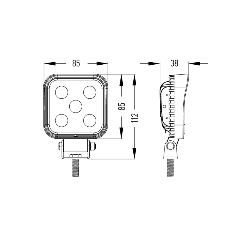 Фонарь светодиодный MTF LIGHT дополнительного освещения 12-60В, 11Вт, 1200лм, 6000К, квадратный, шт. Фонарь светодиодный MTF LIGHT дополнительного освещения 12-60В, 11Вт, 1200лм, 6000К, квадратный, шт.