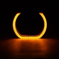 Ангельские глазки на линзу 3,0" белый+жёлтый, форма U