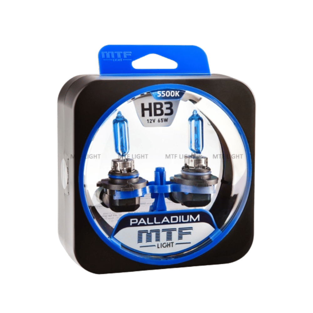 Галогенные лампы MTF Light VANADIUM — 12В, 55Вт, усиленный белый свет, комплект HB3