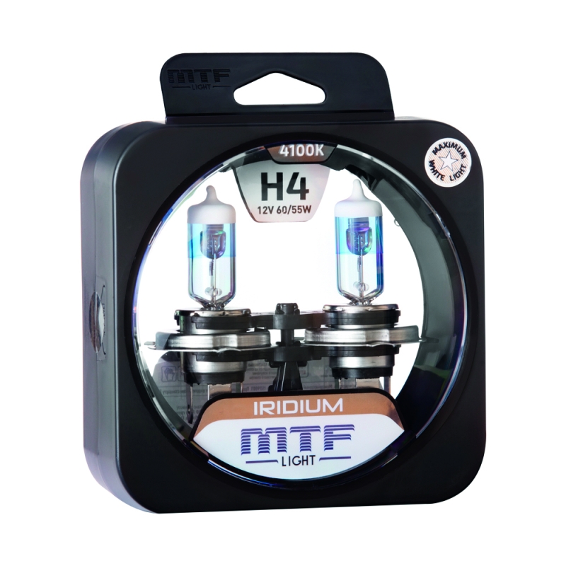Галогенные лампы MTF Light IRIDIUM — 12В, 55Вт, белый свет с эффектом ксенона, комплект