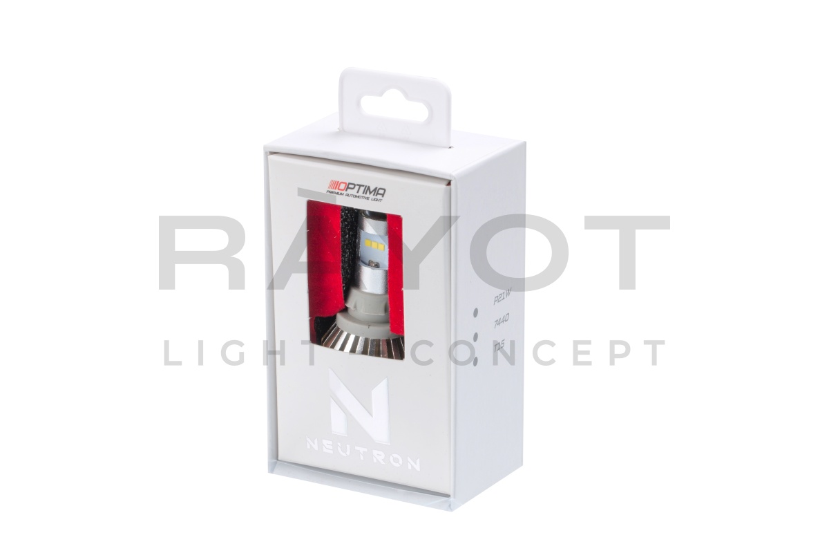 Лампа заднего хода W16W, Optima LED NEUTRON,T15, 5000K, 18W, 10-30V, 1 лампа